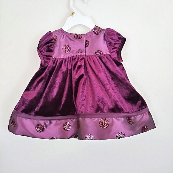 Bonnie Baby purple velvet dress - Picture 2 of 6